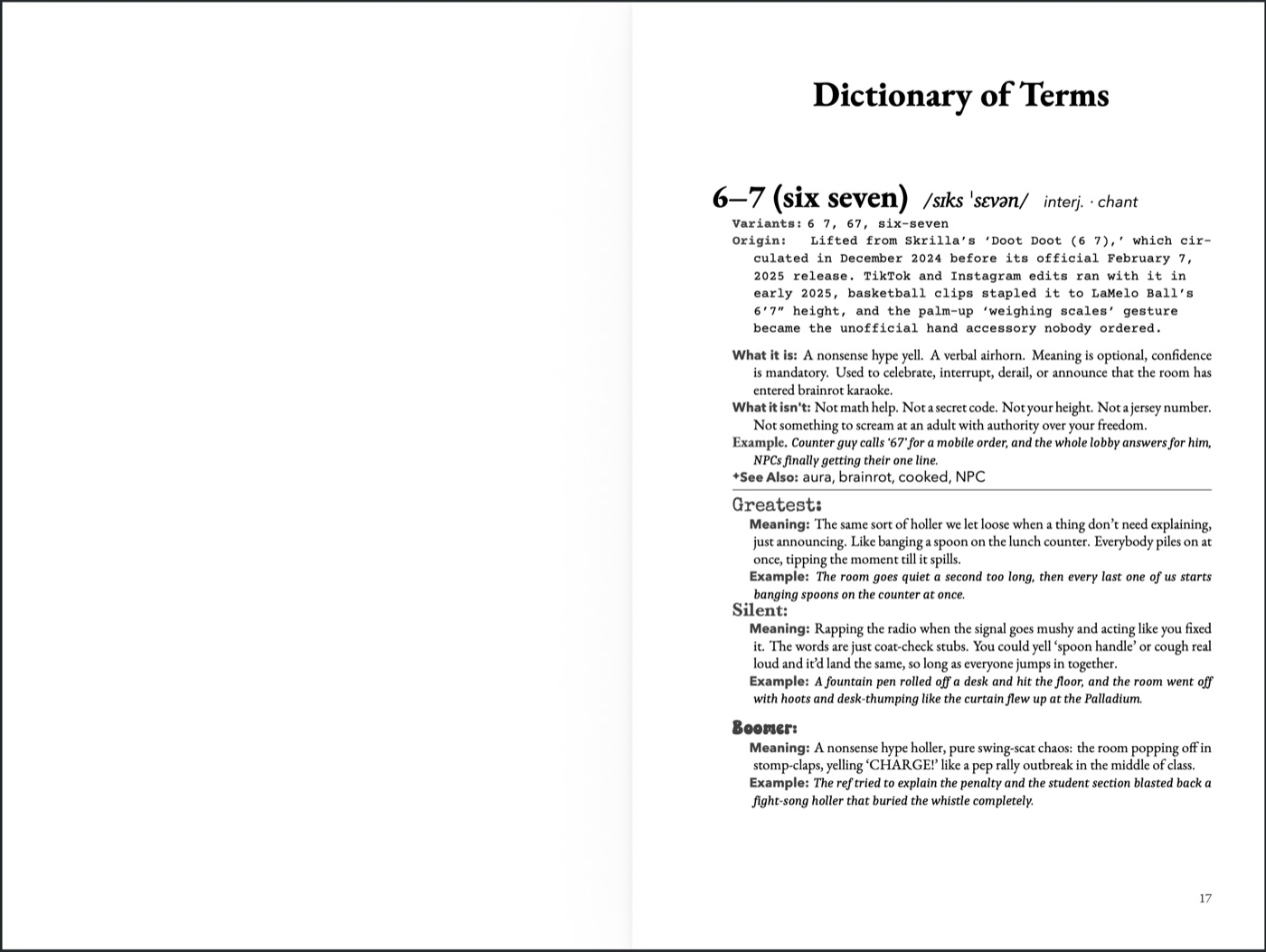 Dictionary of terms