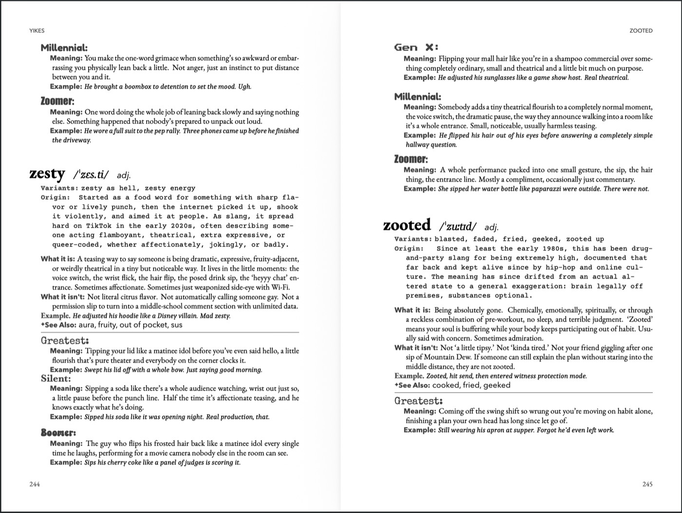 Dictionary, continued